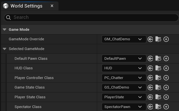 Game Mode World Settings