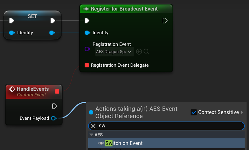 Switch on Event node